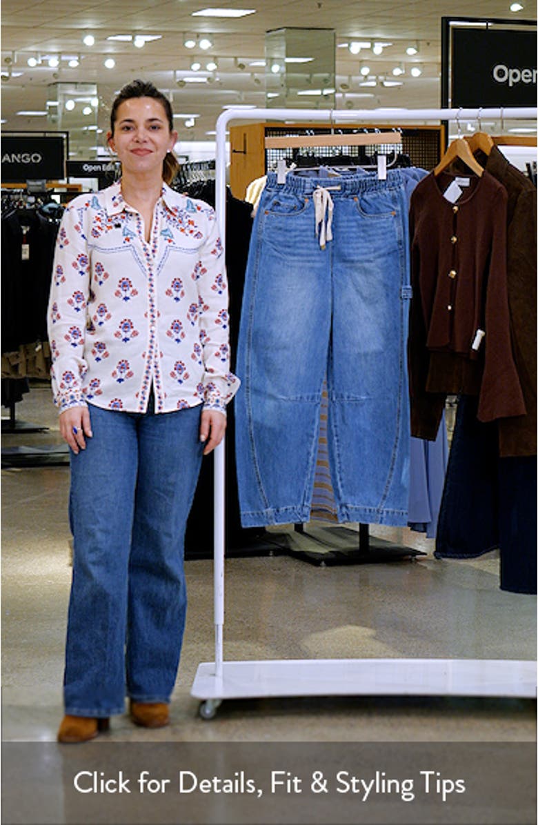 The Barrel Leg Drawstring Barrel Leg Jeans, sales video thumbnail