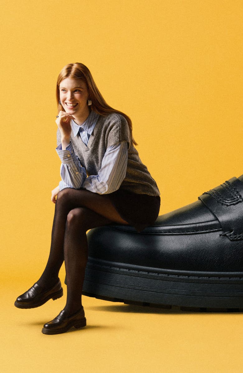 Clarks<sup>®</sup> Orinoco Edge Loafer, Alternate, color, Black Leather