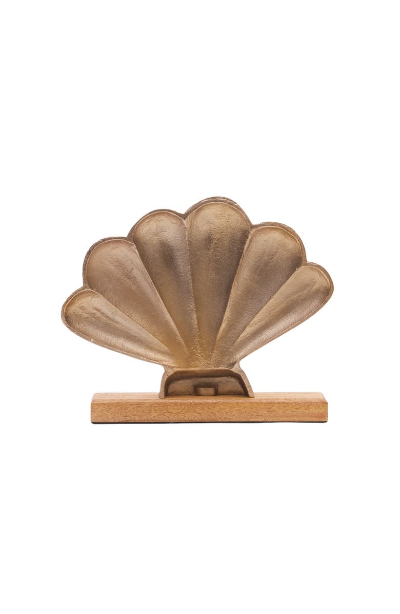 Gallerie II Metal Solid Fan Shell Decorative Figurine, Alternate, color, Gold