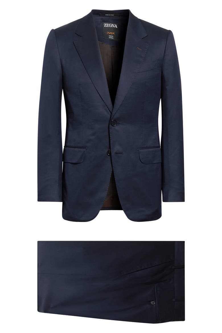 Wool Suit, Alternate, color, NAVY BLUE