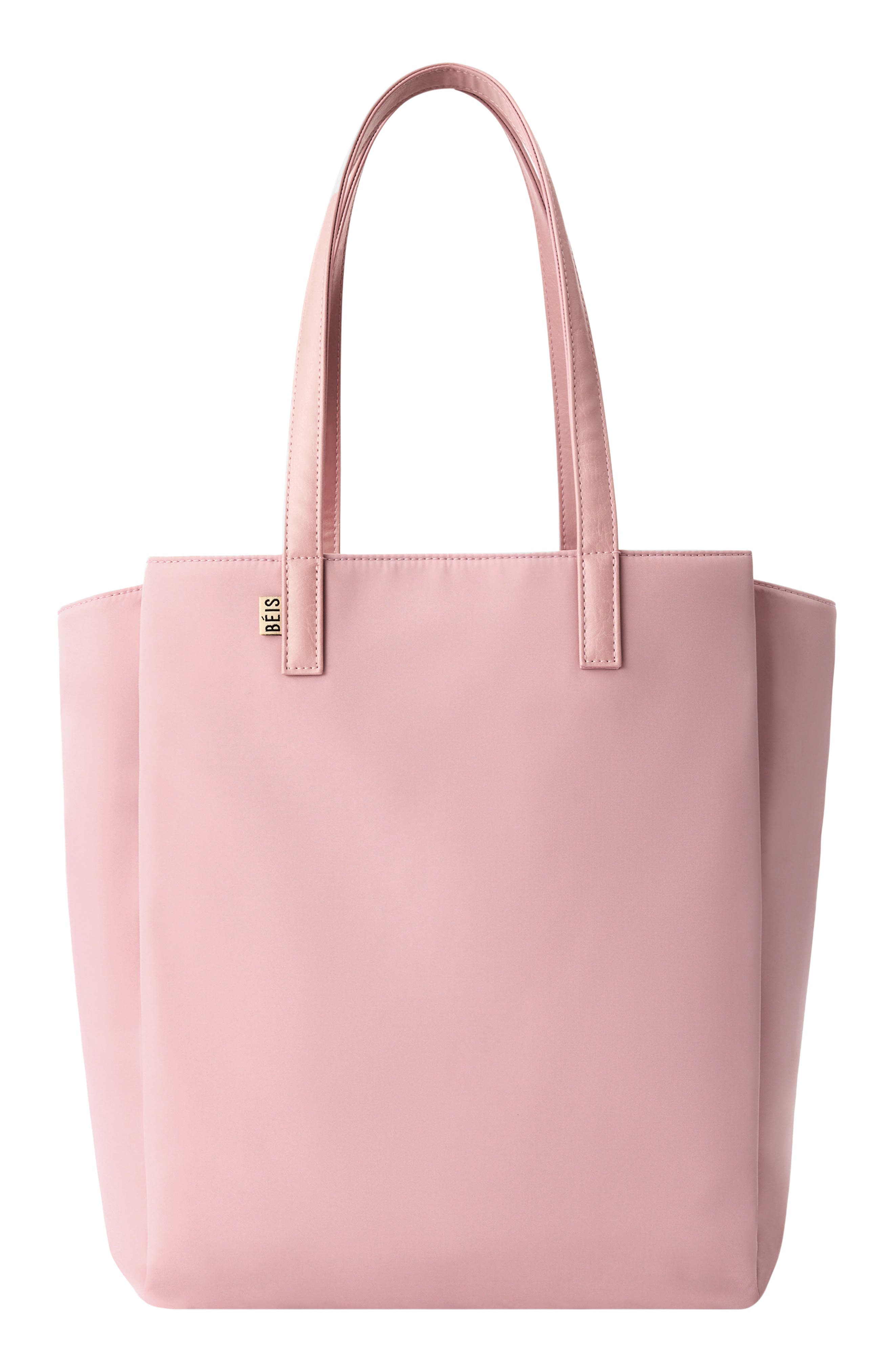 Béis The Commuter Tote, Alternate, color, Atlas Pink