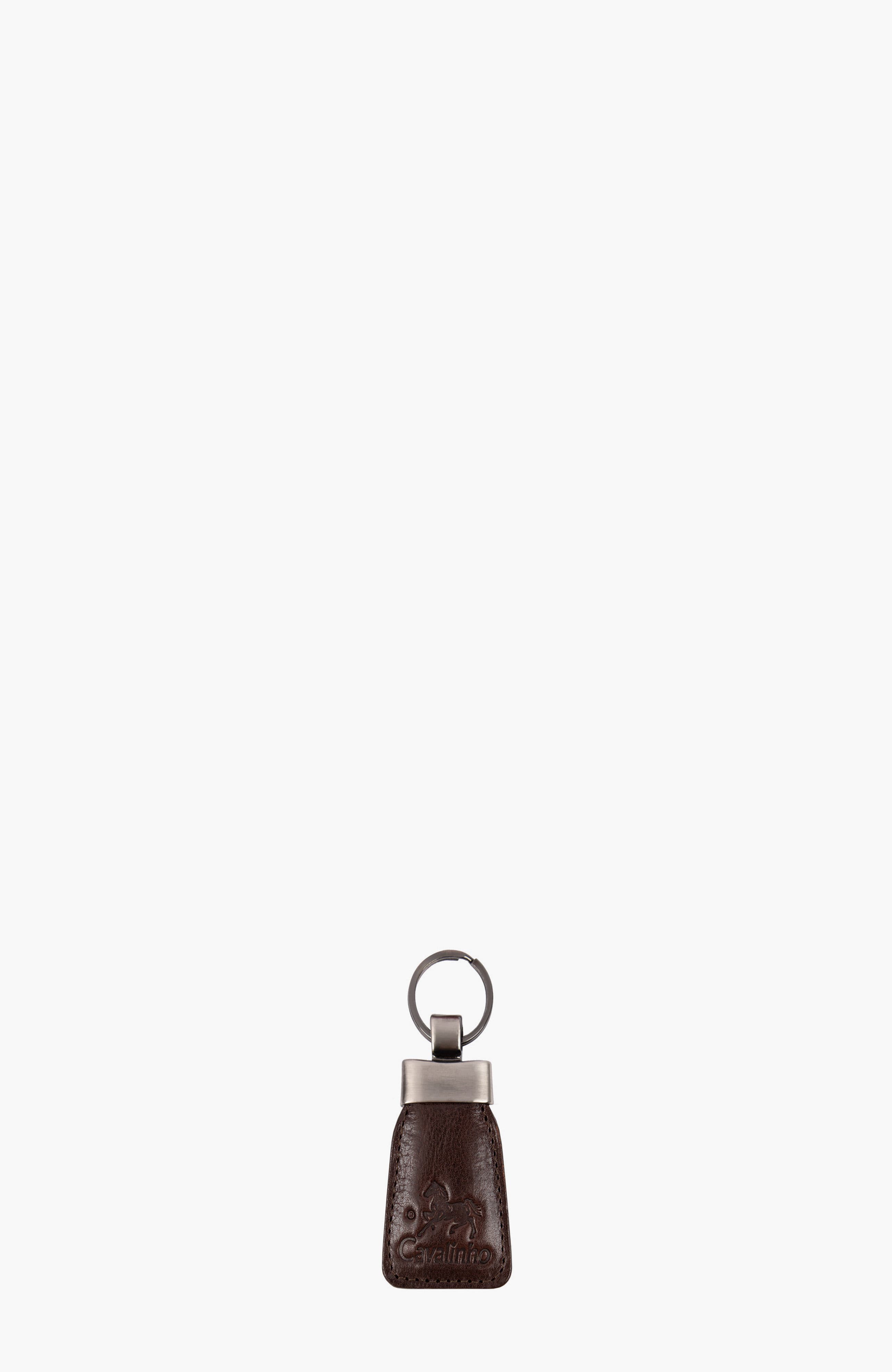 Gentleman Leather Keychain 589, Main, color, Brown