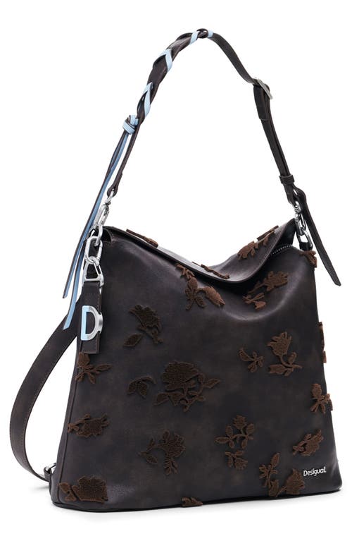 Desigual Big Faux Leather Backpack In Neutral