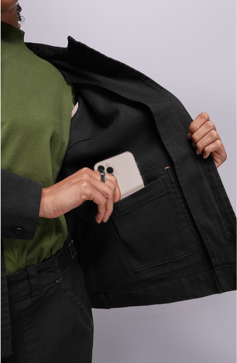 WILDFANG The Essential Denim Utility Jacket, Alternate, color, Black