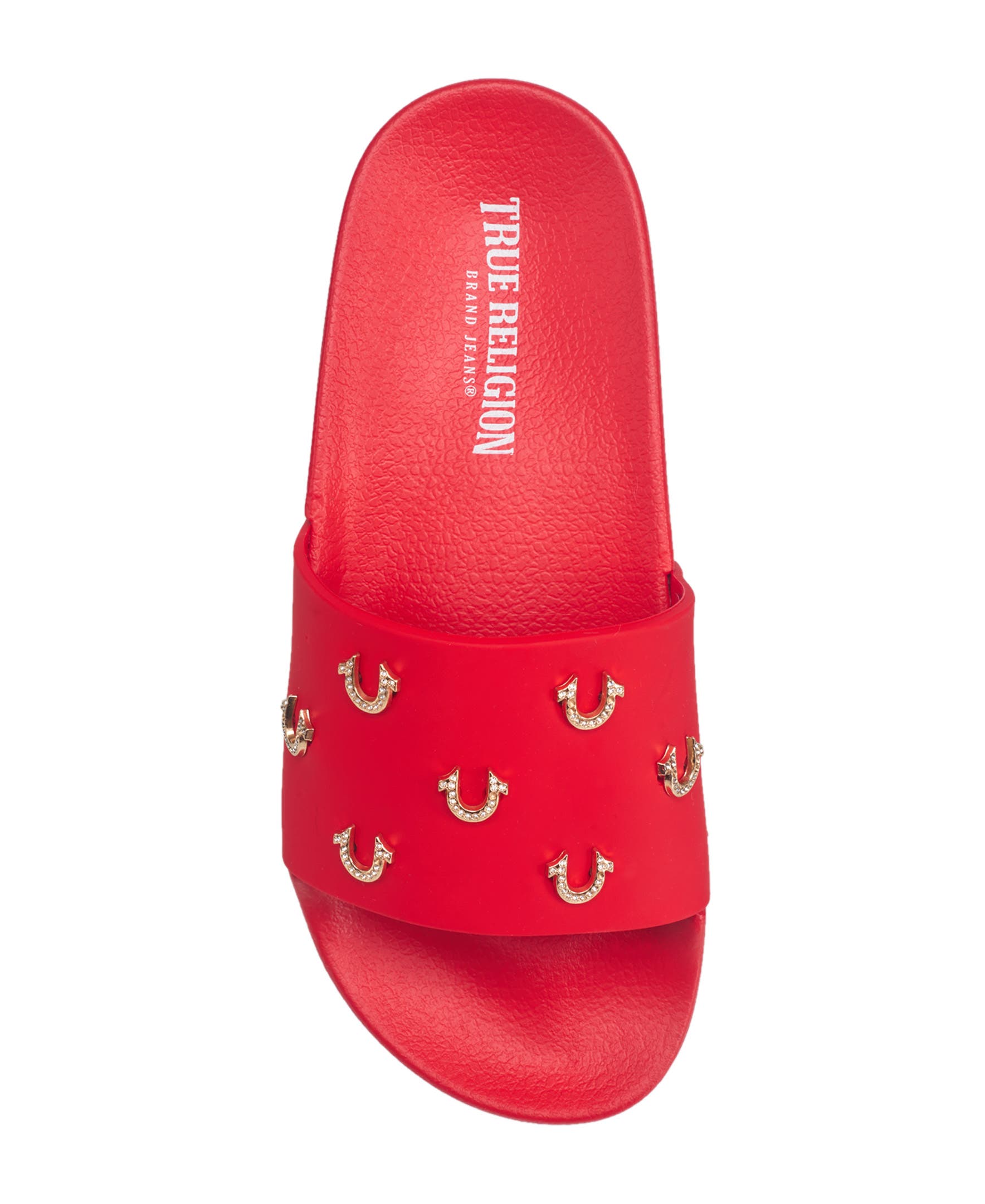 True Religion Kash Pool Slide, Alternate, color, Red