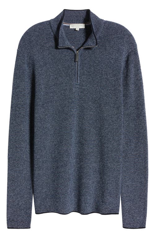 Jack Victor Daulac Quarter Zip Pullover In Navy