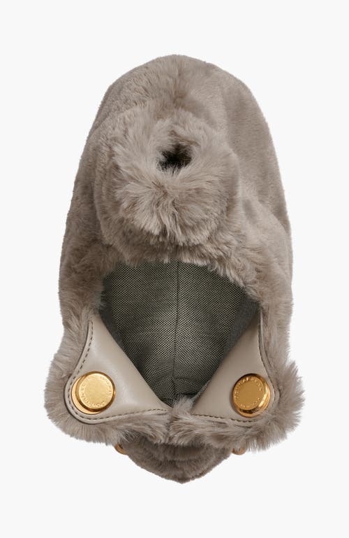 Donna Karan New York Lawrence Faux Fur Wristlet In Gray