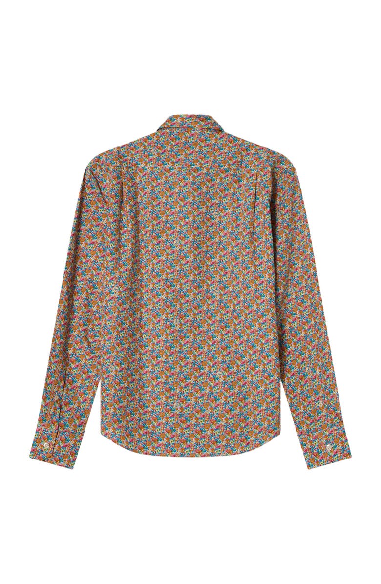 Robert Talbott Reynolds Printed Floral Shirt, Alternate, color, Blue Multi