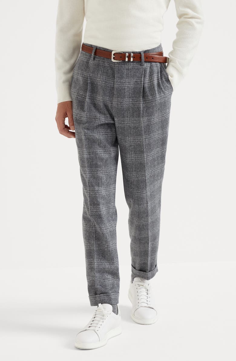 Brunello Cucinelli Silk, wool and cashmere trousers, Alternate, color, 