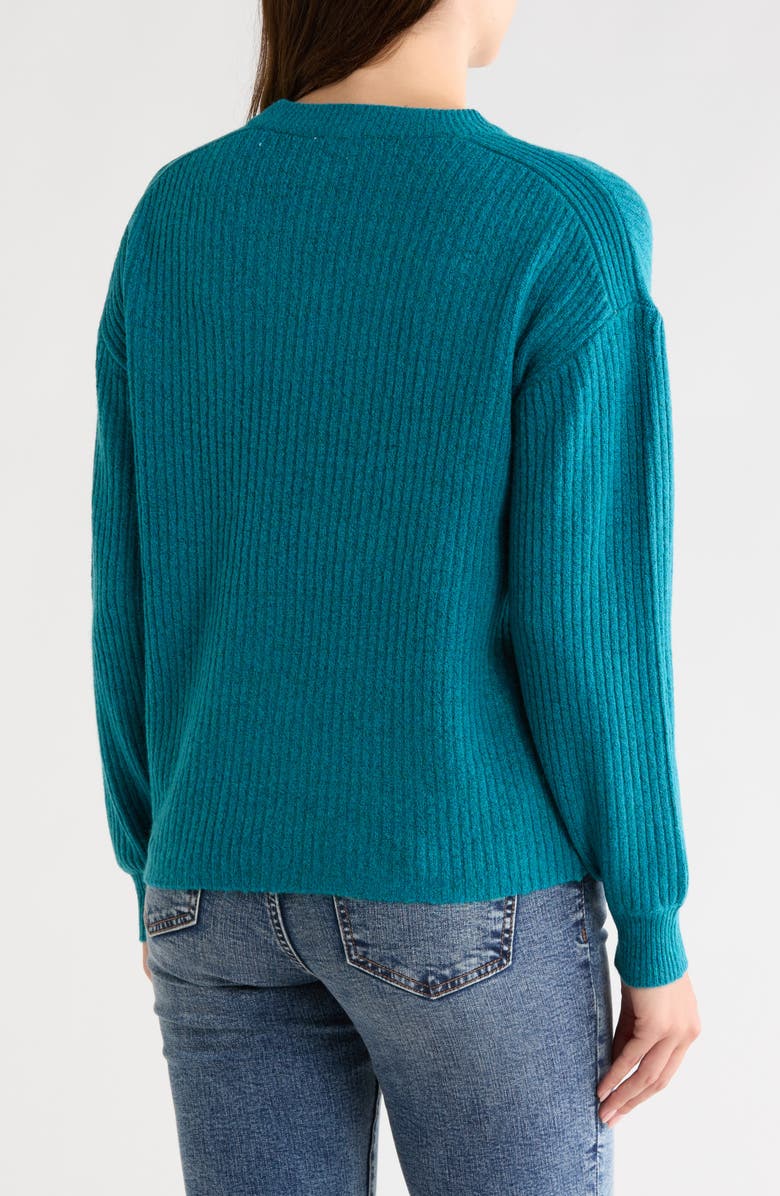 B.YOUNG Onema Long Sleeve Crewneck Knit Sweater, Alternate, color, Tahitian Tide