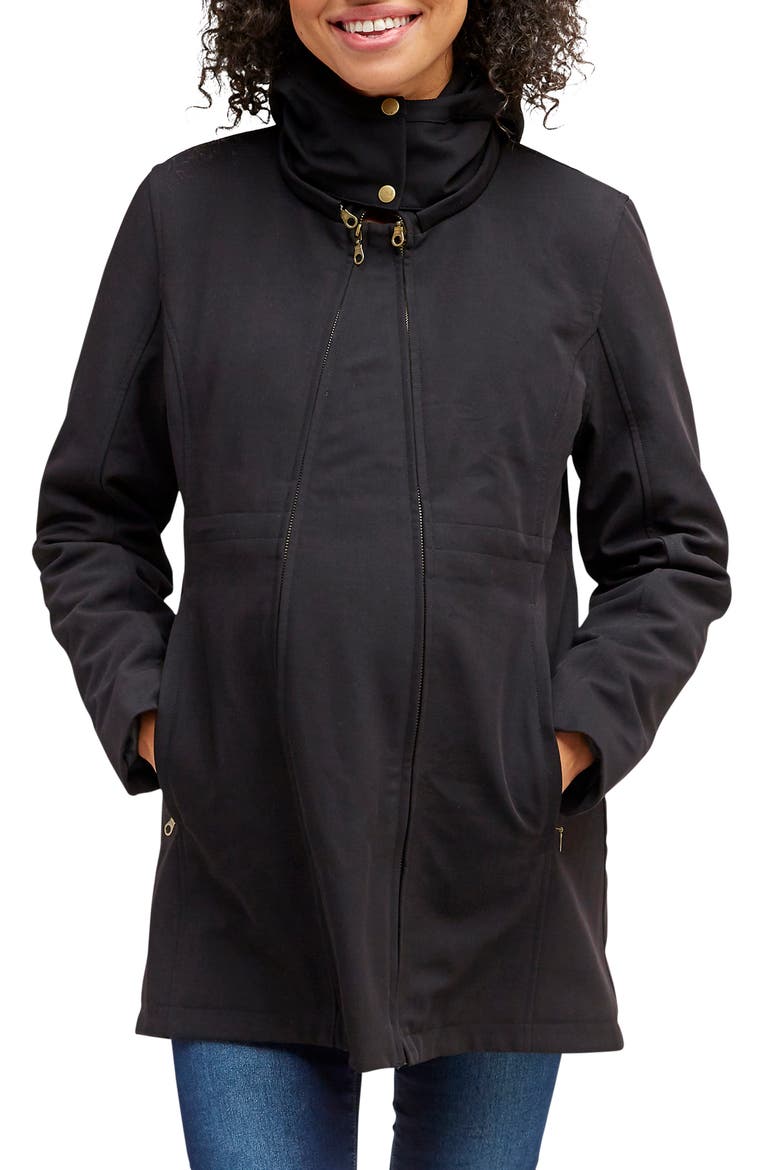 3-in-1 Maternity Coat, Main, color, BLACK
