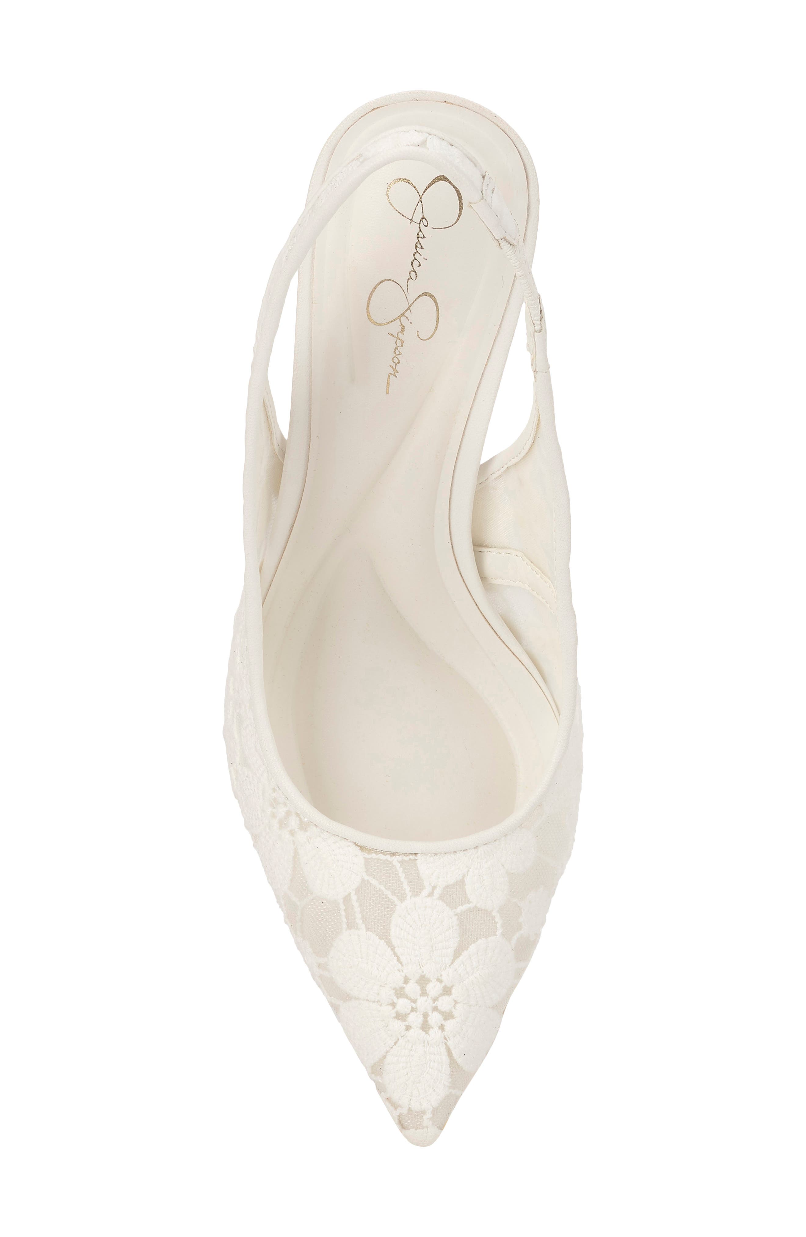 Jessica Simpson Liliere Slingback Pointed Toe Pump, Alternate, color, Bright White