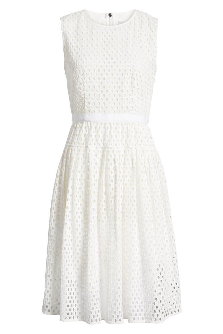 Dafalia Cotton Eyelet Dress, Alternate, color, VANILLA LIGHT