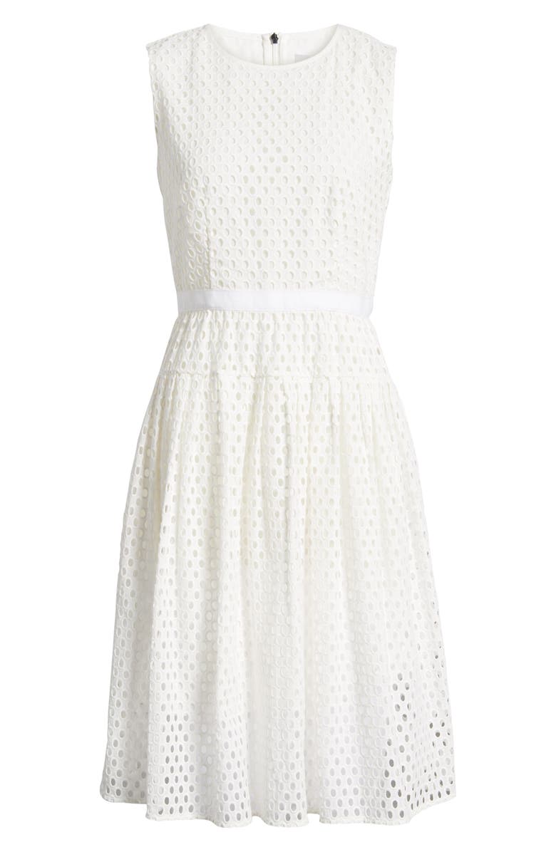 BOSS Dafalia Cotton Eyelet Dress, Alternate, color,