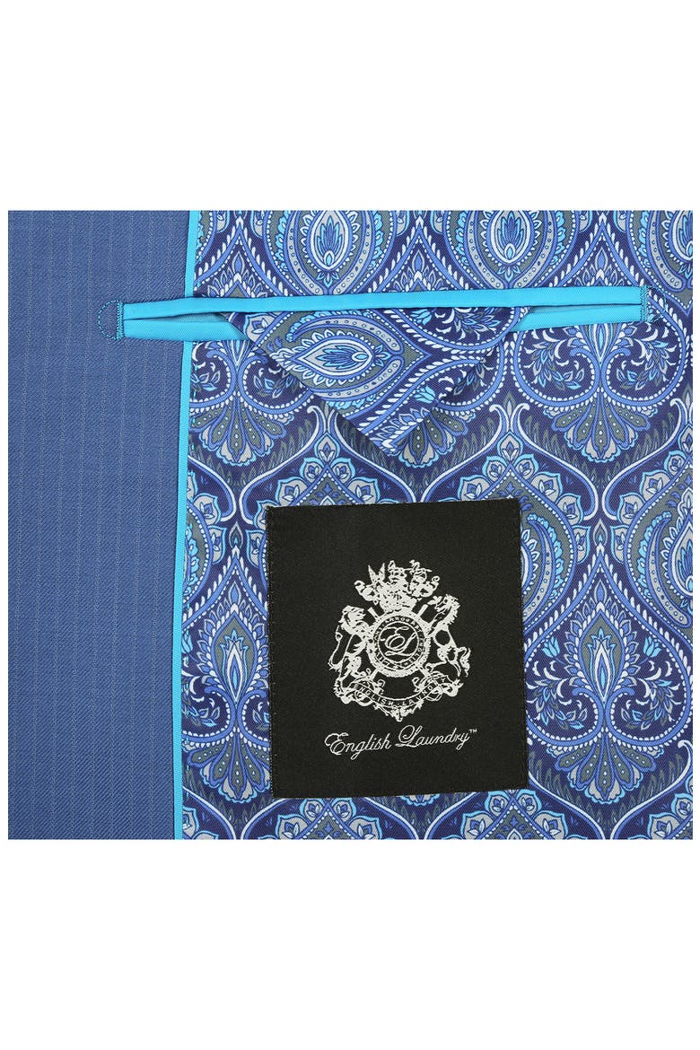 Solid Blue Wool Blend Suit, Alternate, color, BLUE