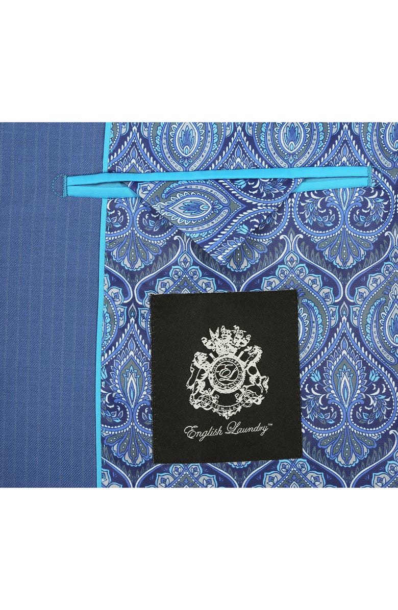 English Laundry Solid Blue Wool Blend Suit, Alternate, color, Blue