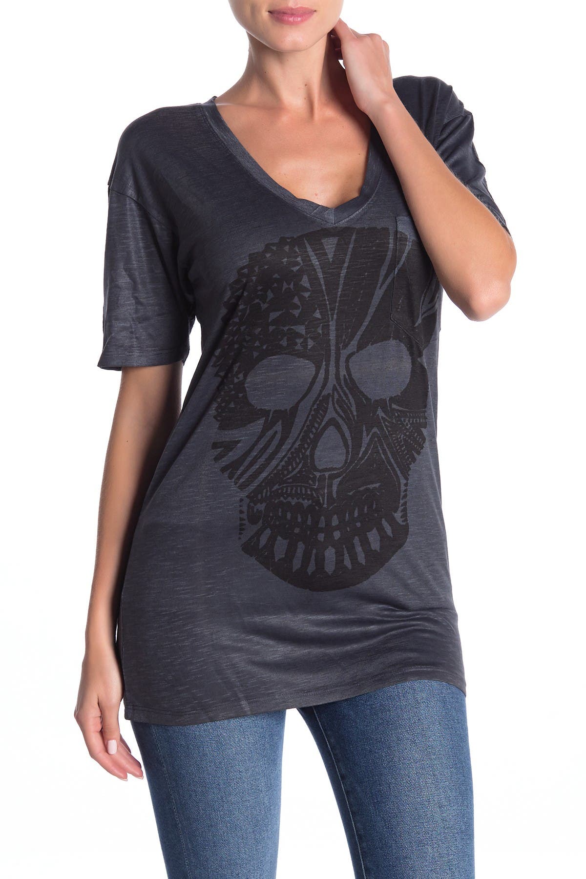 GO COUTURE Deep V-Neck Boyfriend T-Shirt