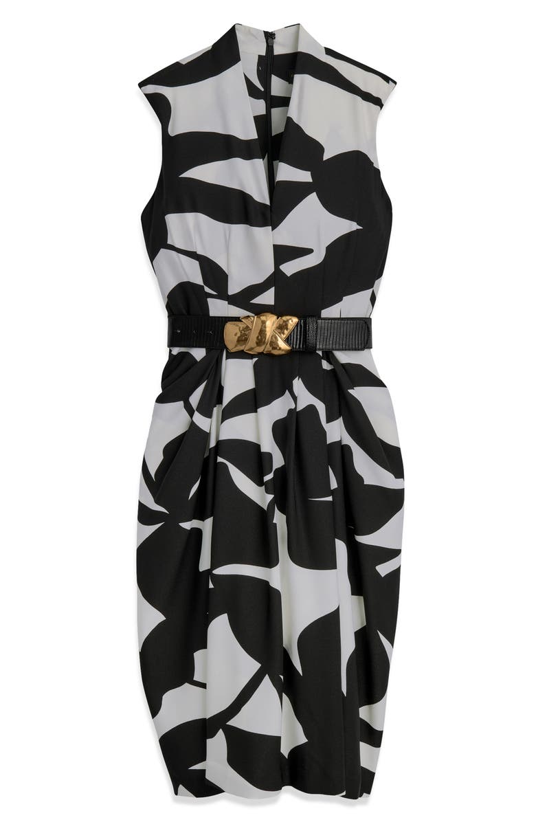 Donna Karan New York Belted Sleeveless Sheath Dress, Alternate, color, 