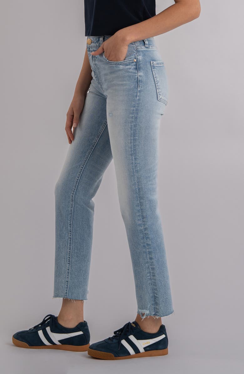 KUT from the Kloth Rachael Fab Ab Raw Hem High Waist Crop Mom Jeans, Alternate, color, Performance