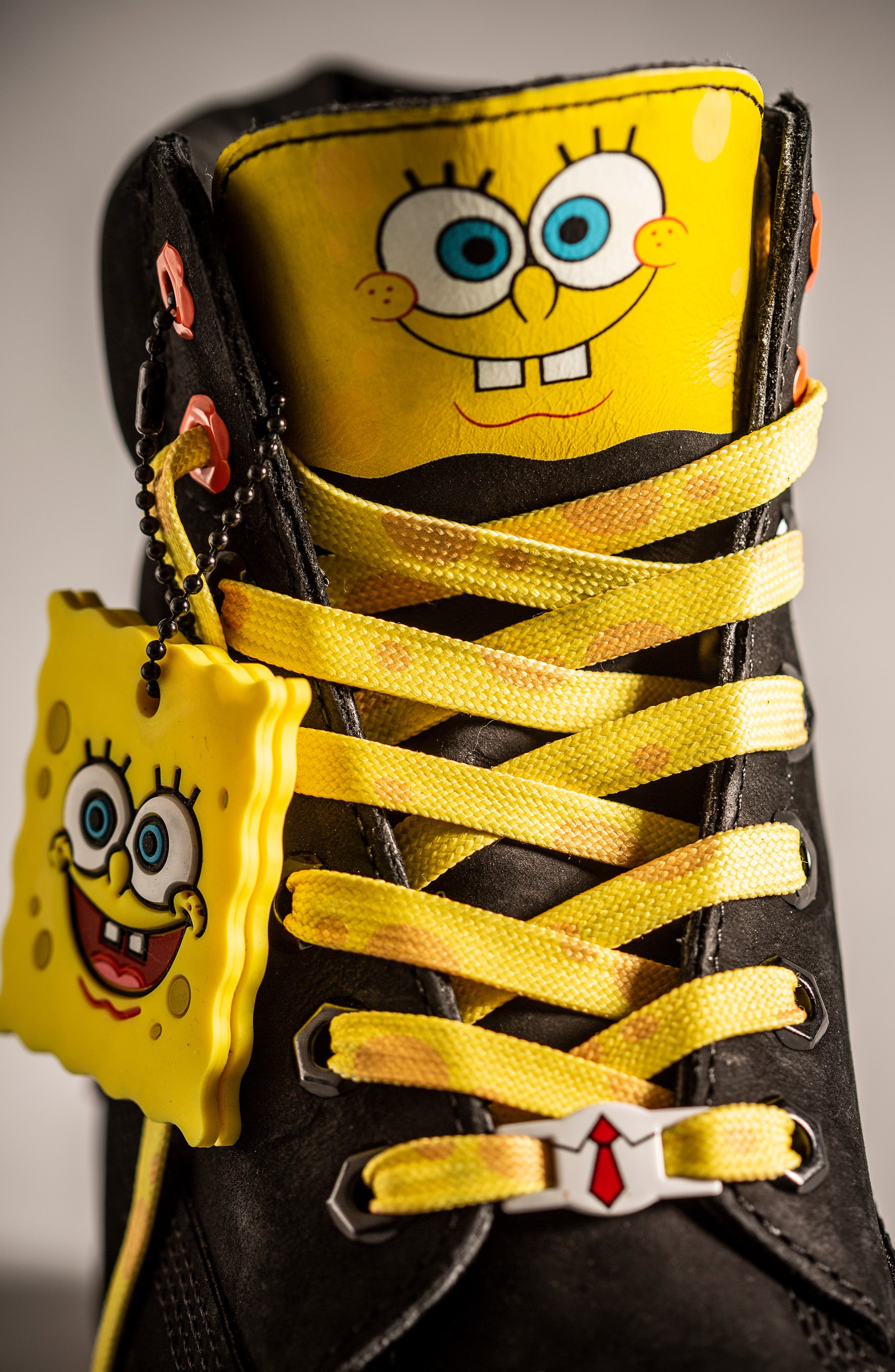 SpongeBob Waterproof Plain Toe Boot, Alternate, color, BLACK NUBUCK