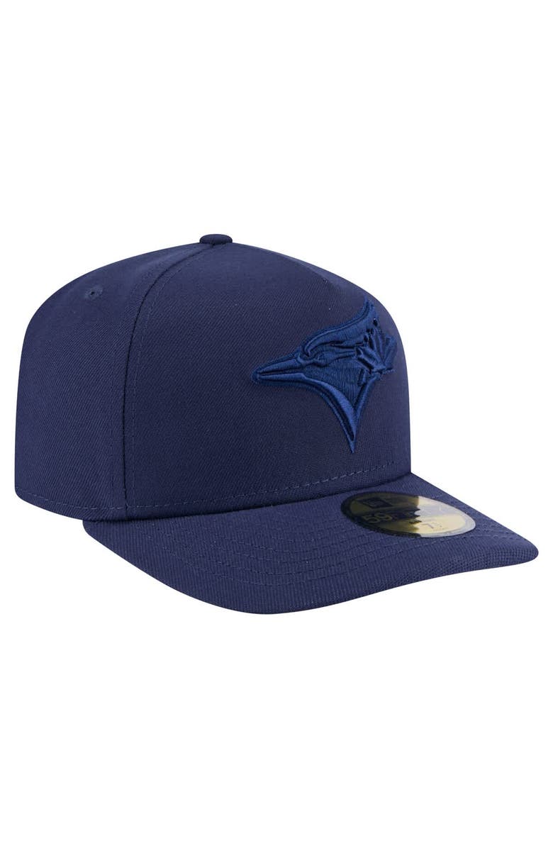 New Era Men's New Era Navy Toronto Blue Jays Color Pack A-Frame 59FIFTY Fitted Hat, Alternate, color,