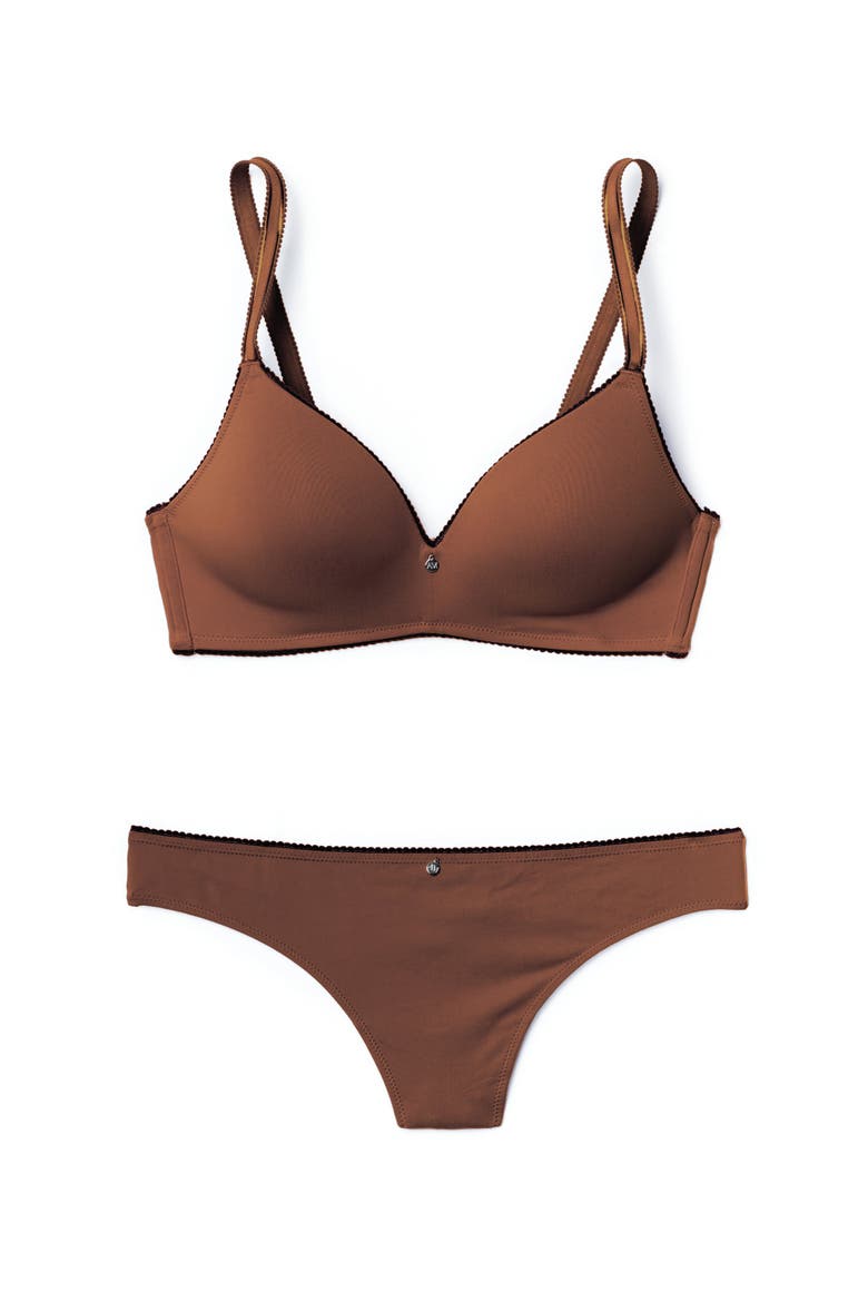 Johanna Contour Demi Bra, Alternate, color, Dark brown