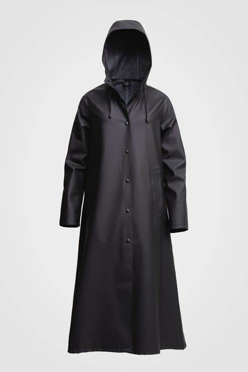 Stutterheim Mosebacke Long Raincoat In Black