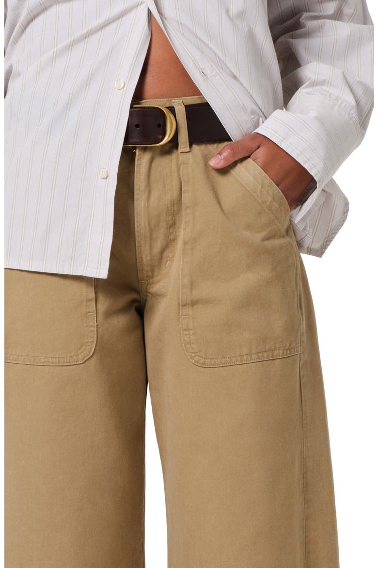 Ayla Wide Leg Utility Twill Pants, Alternate, color, HEIRLOOM