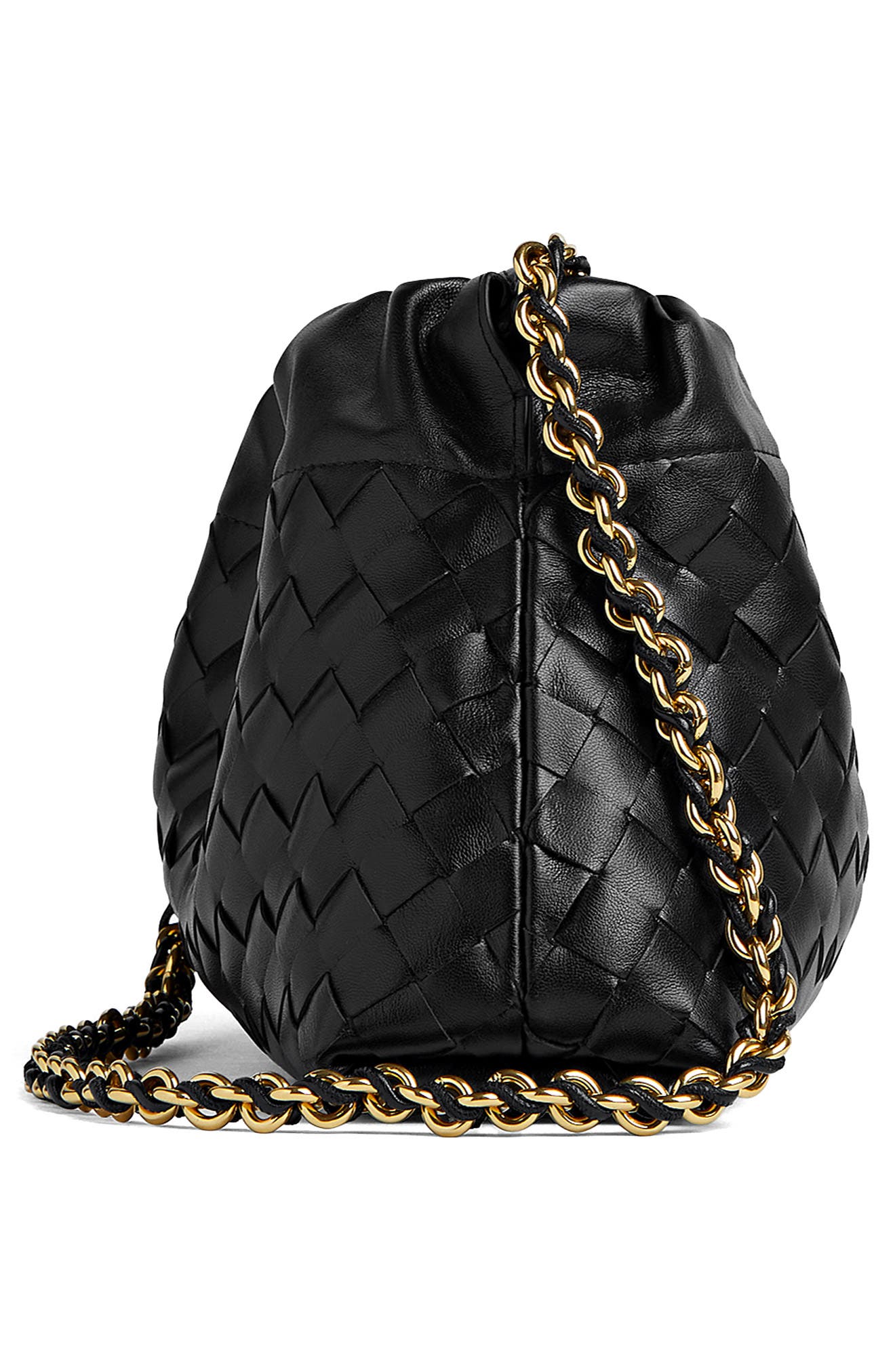 Bottega Veneta Dustbag Notte Intrecciato Leather Shoulder Bag, Alternate, color, 