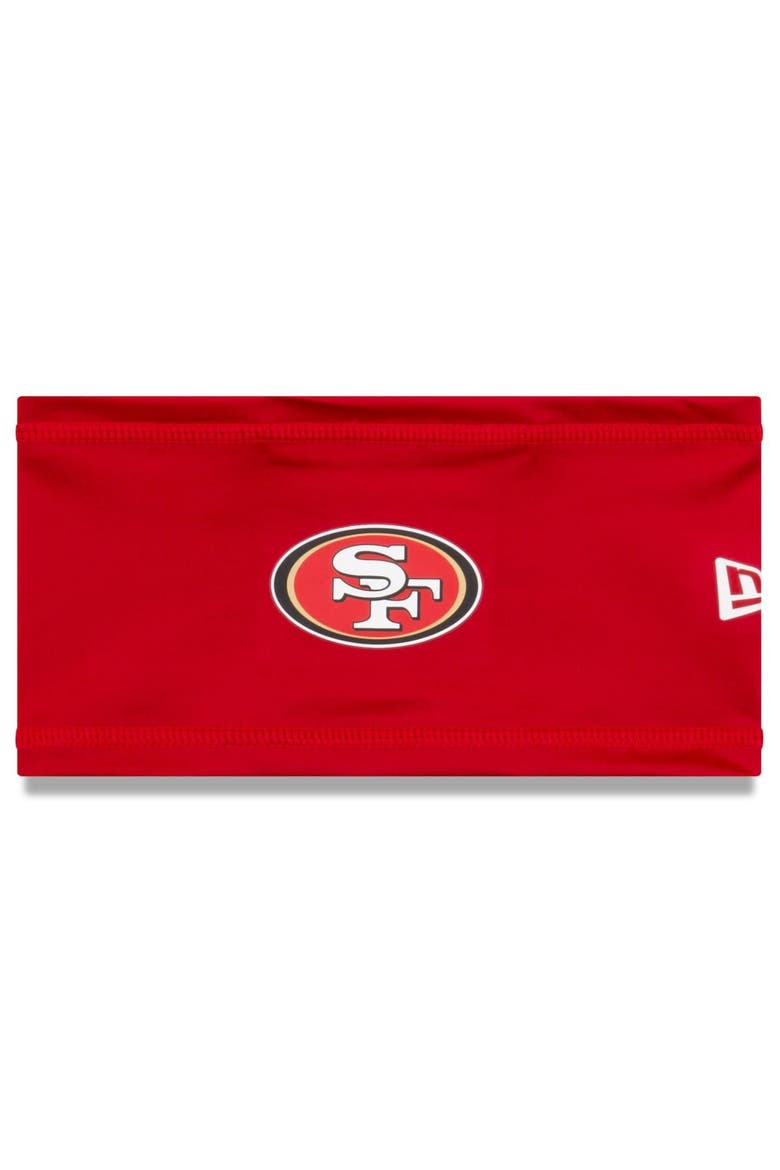 Red San Francisco 49ers COOLERA Official Training Camp Headband, Main, color, Red