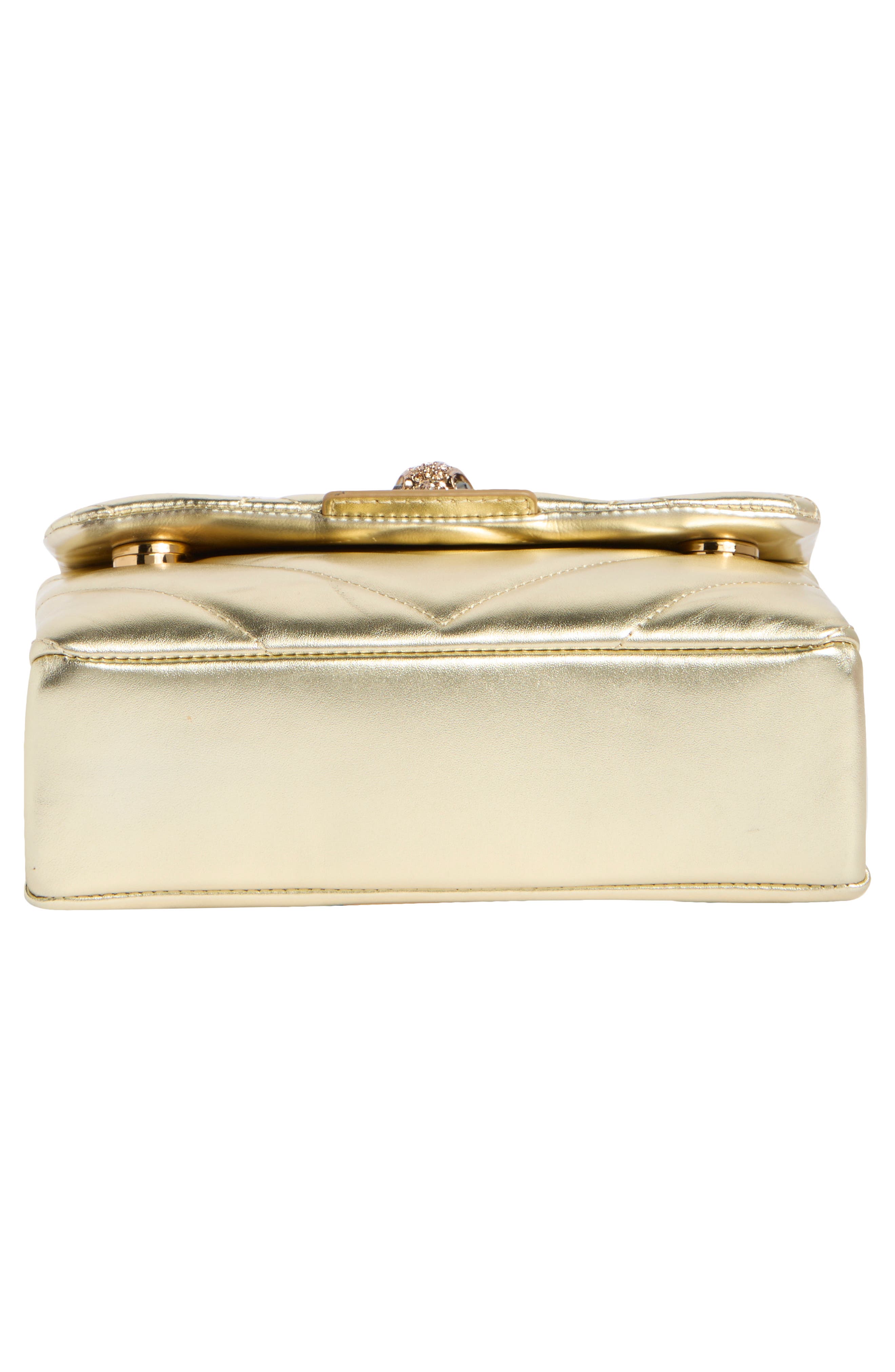 Mini Kensington Leather Crossbody Bag, Alternate, color, GOLD LEATHER