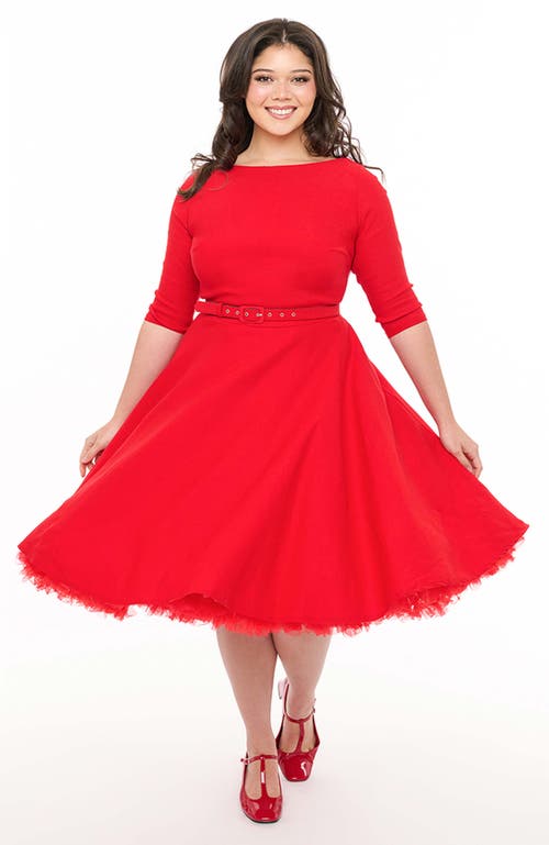 UNIQUE VINTAGE UNIQUE VINTAGE PLUS SIZE DEVON SWING DRESS 