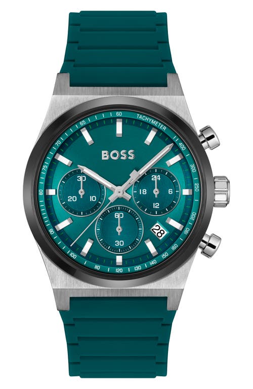 Hugo Boss Candor Chronograph, 41mm In Green