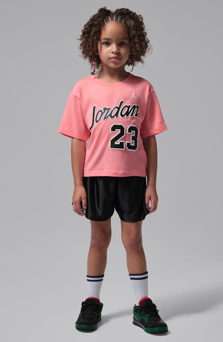 Jordan Kids' Flowy T-Shirt & Short Set, Alternate, color, Black