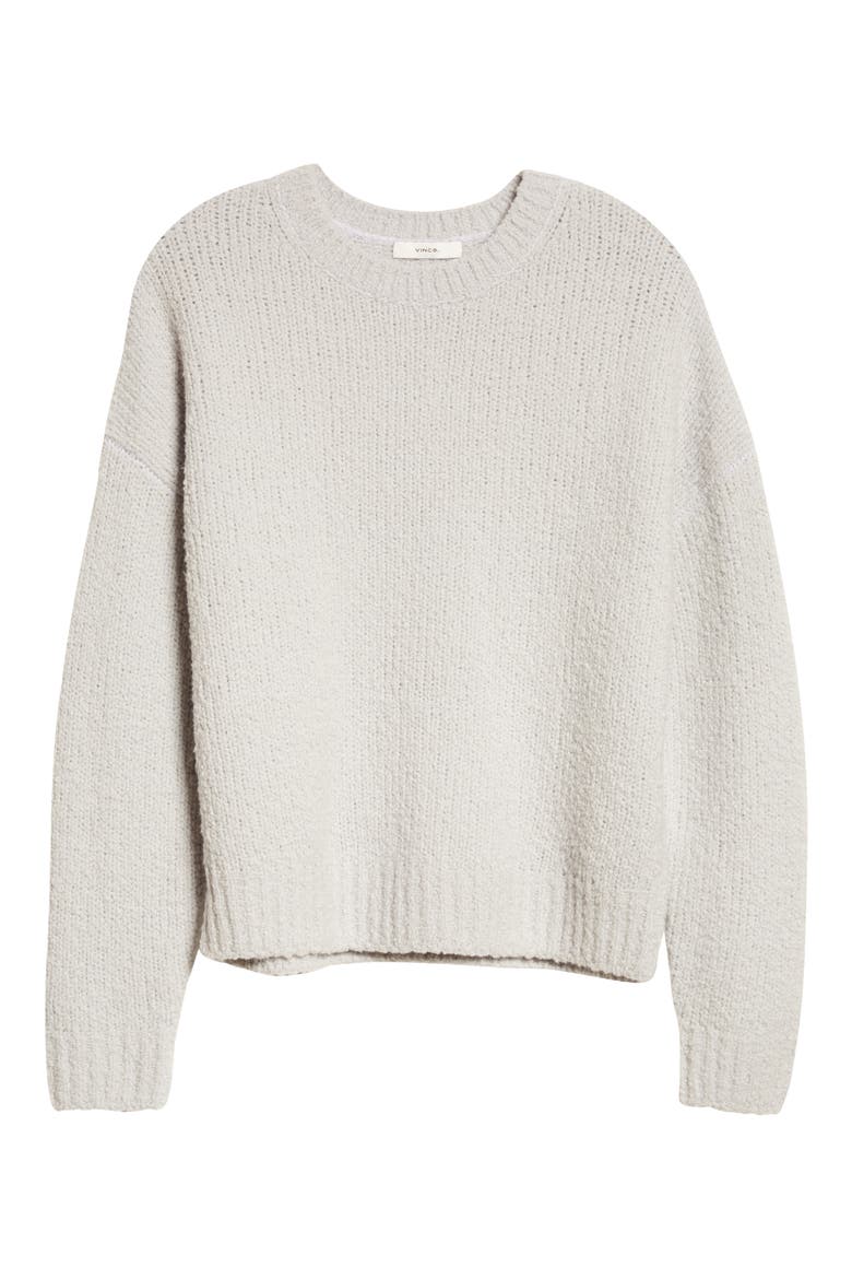 Slub Wool Blend Crewneck Sweater, Alternate, color, PLATINUM BLUE