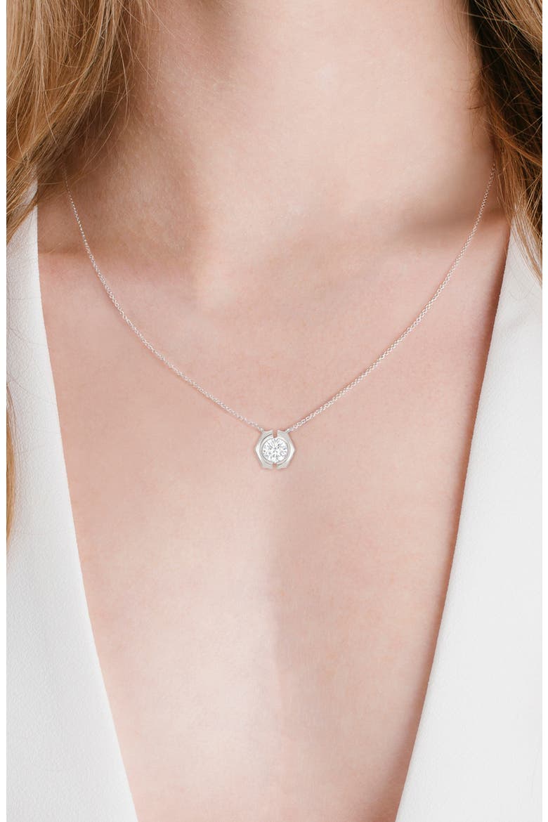 Solara Cubic Zirconia Necklace, Alternate, color, PURE PLATINUM / CLEAR STONE