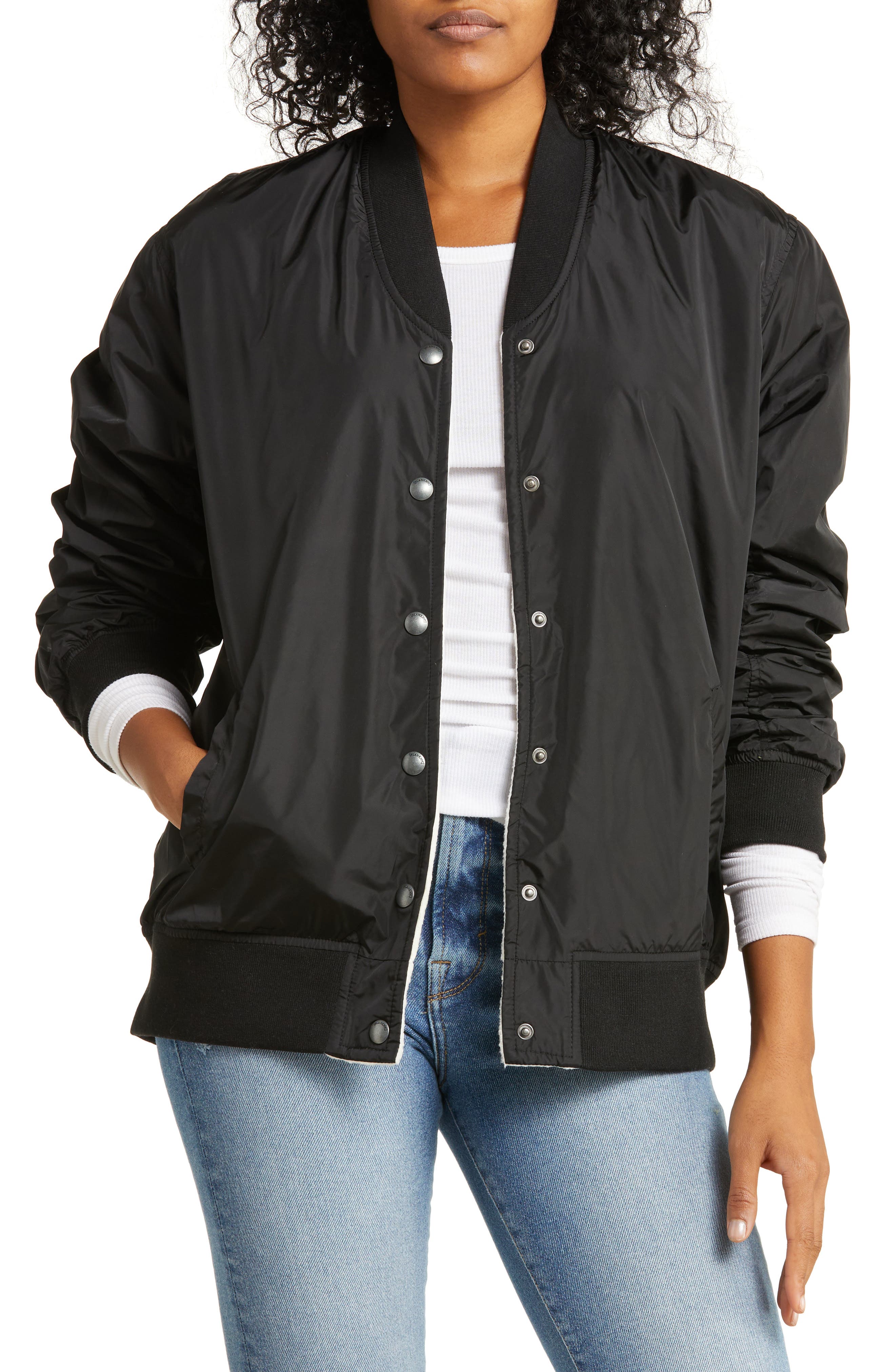 Blanknyc Reversible Nylon Fleece Bomber Jacket Nordstromrack