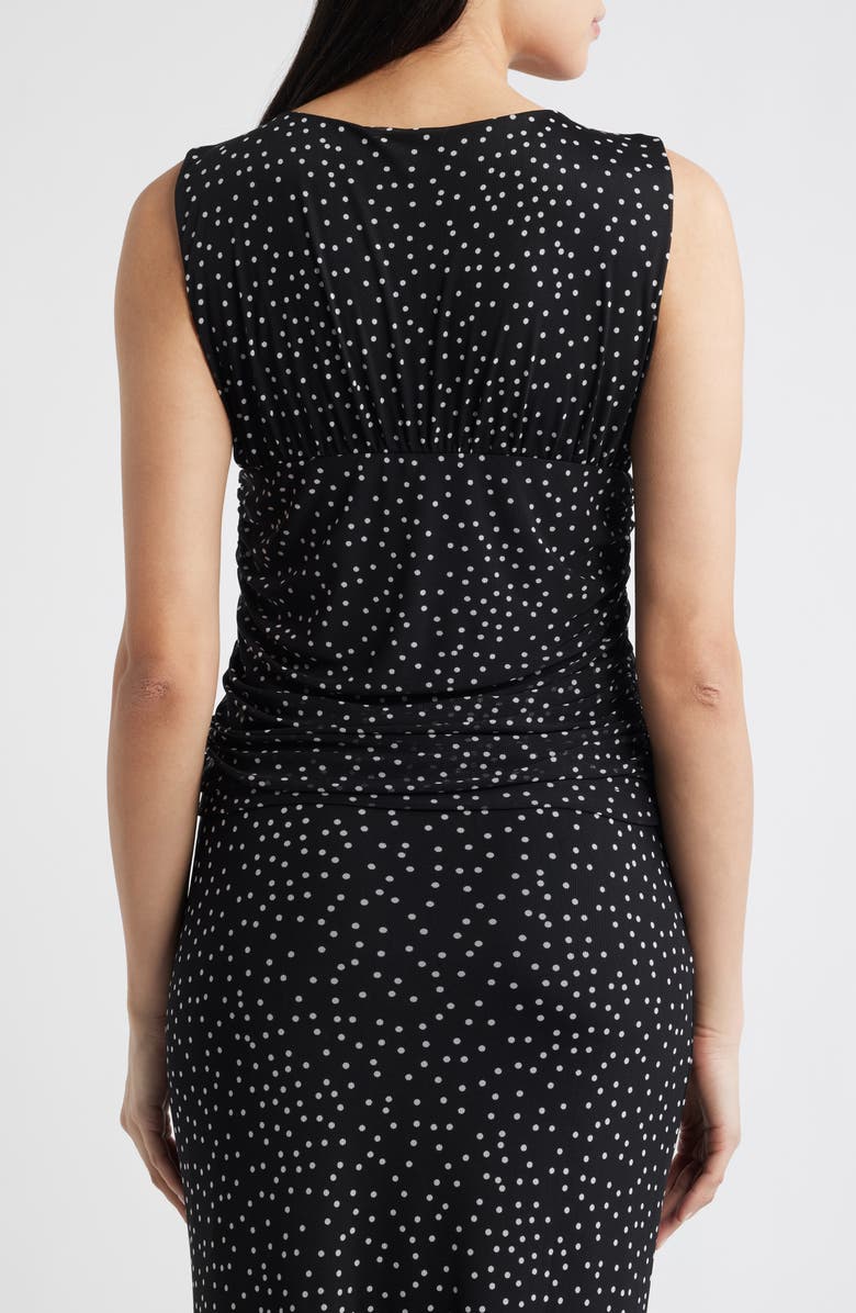 Loveappella Ruched Empire Waist Sleeveless Top, Alternate, color, Black