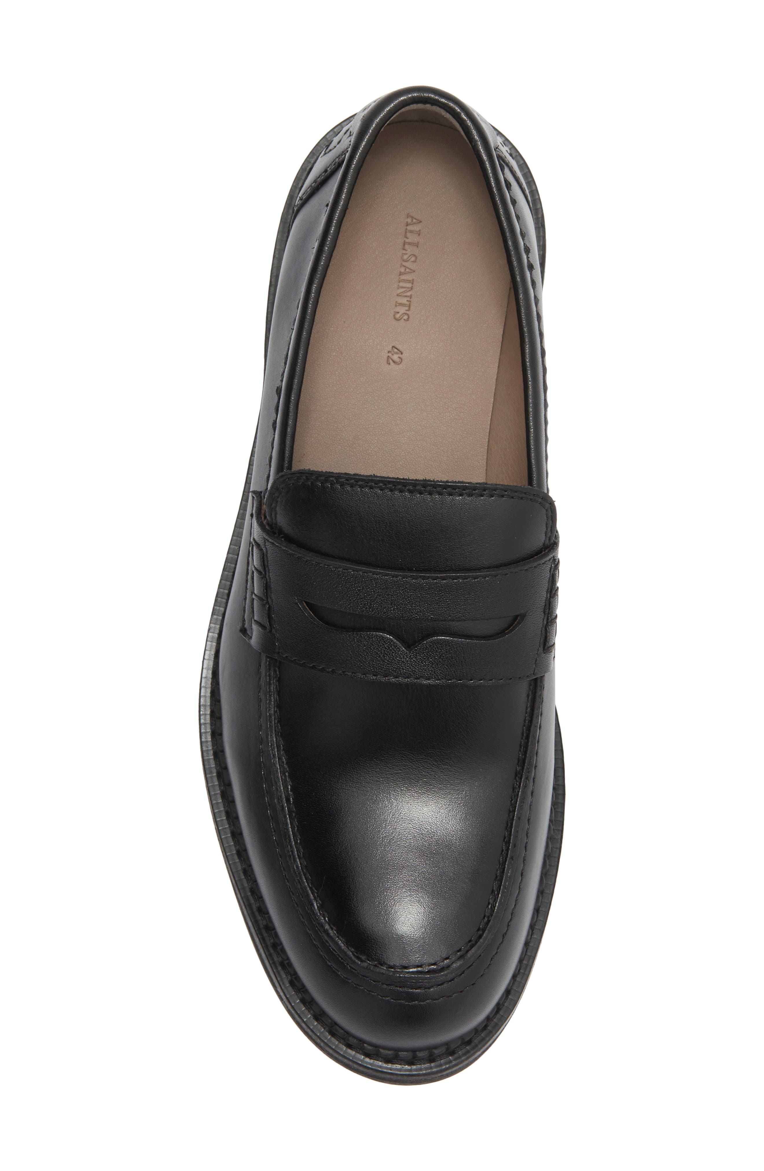 Paolo Leather Penny Loafer, Alternate, color, BLACK