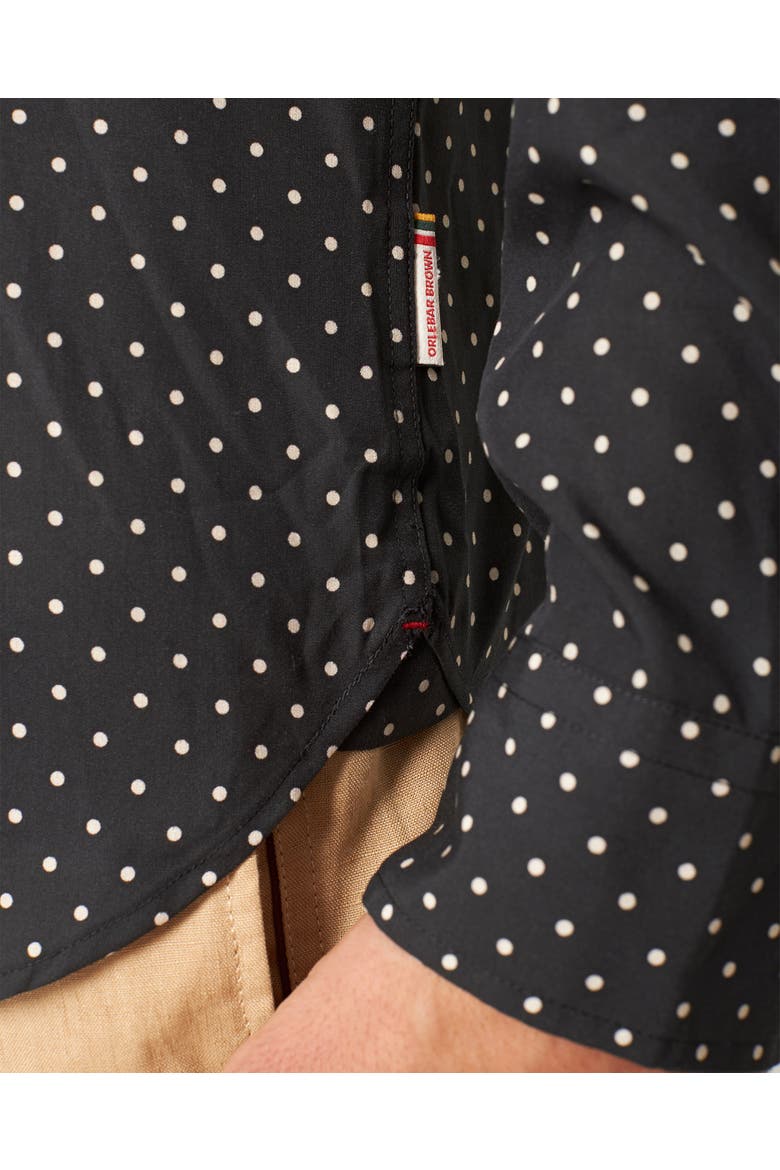 Giles Polka Dot Tailored-Fit Shirt, Alternate, color, Black