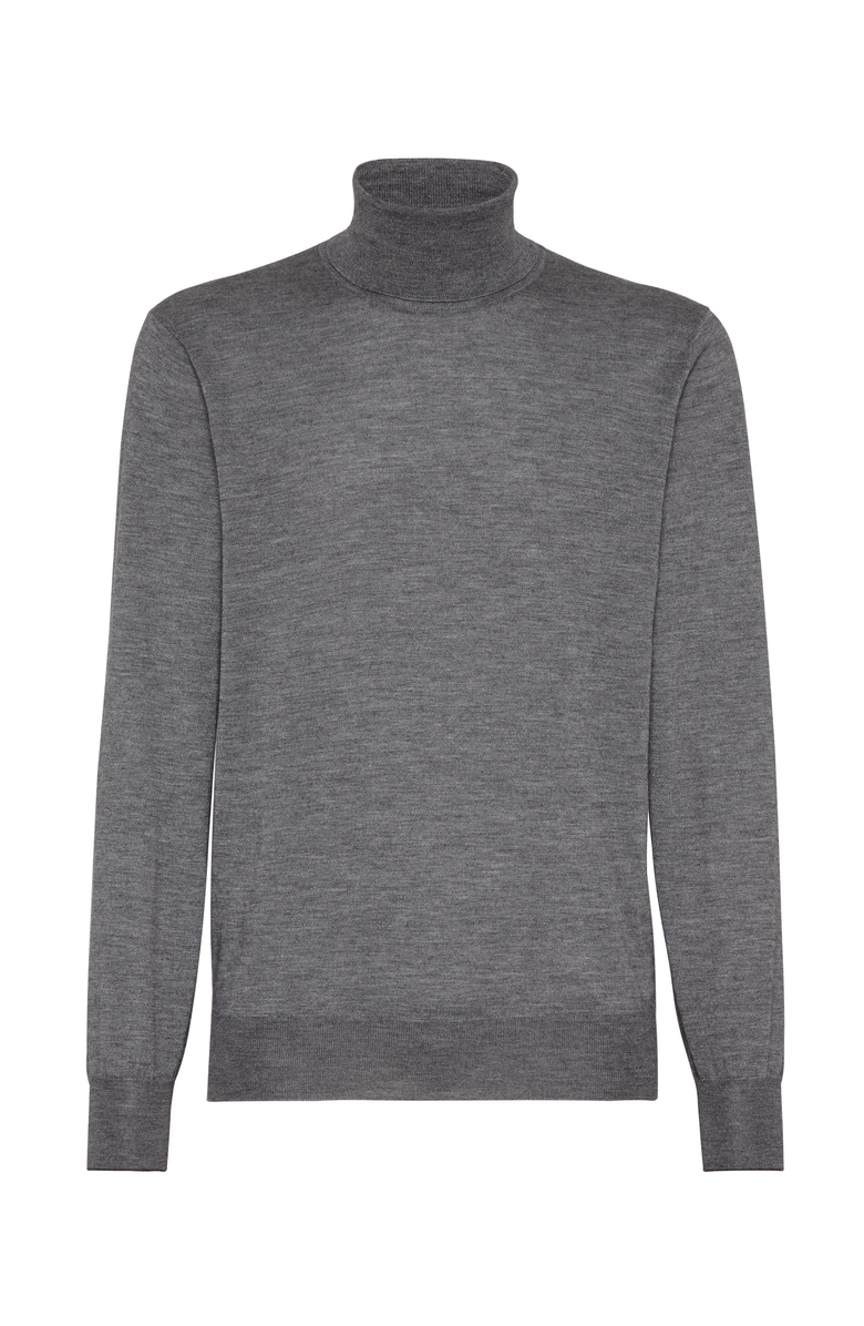 Brunello Cucinelli Cashmere and silk lightweight turtleneck sweater, Main, color,