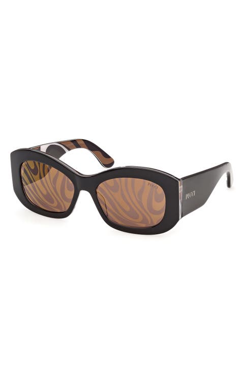 57mm Rectangular Sunglasses