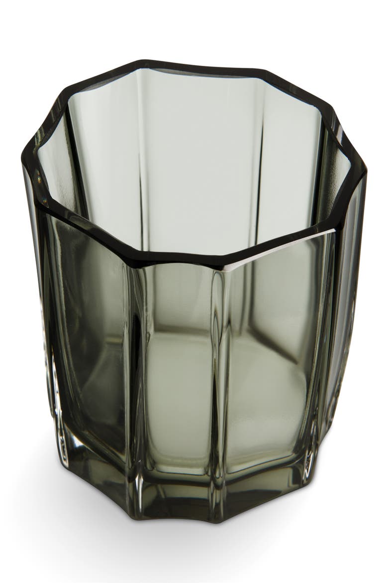 Reed Medium Glass Votive Holder, Alternate, color, GREEN