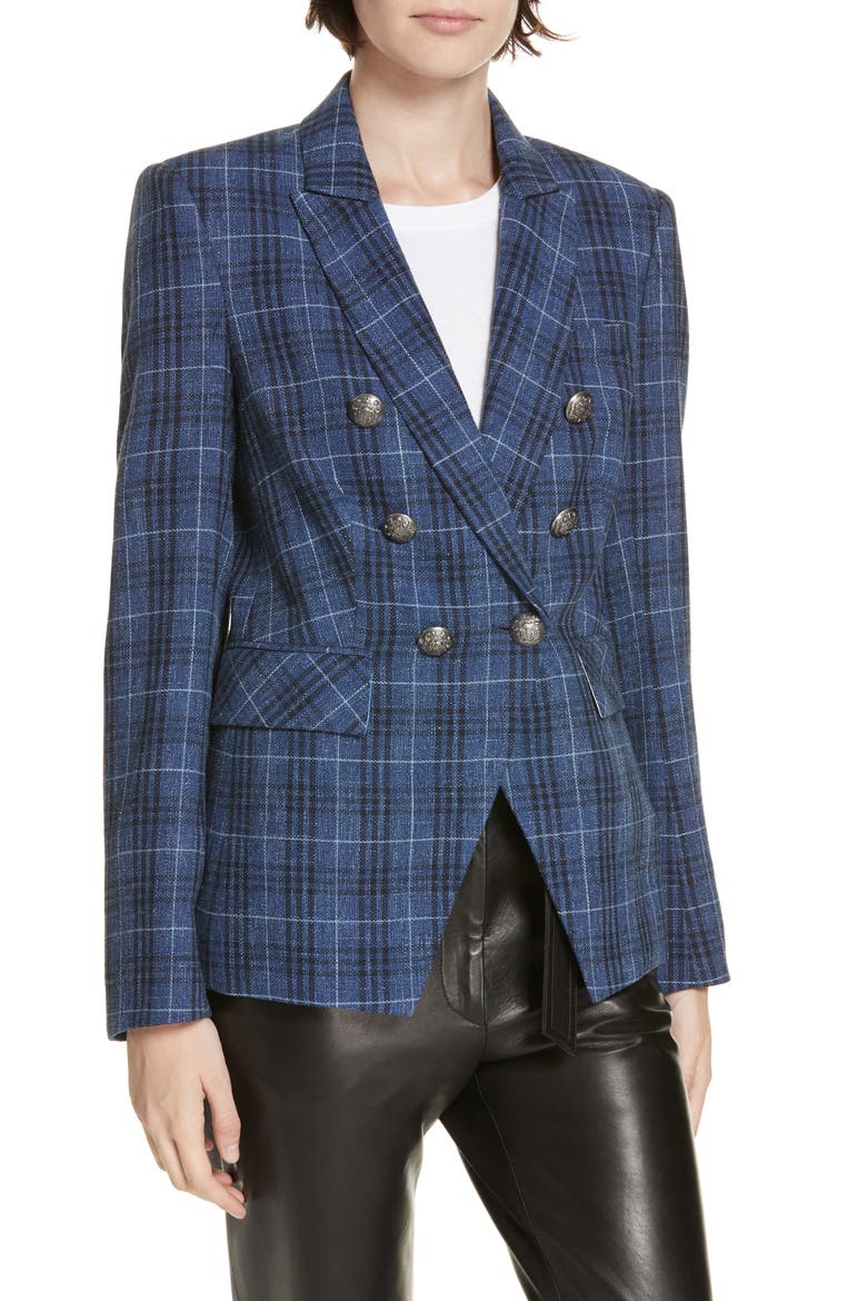 Miller Wool Blend Plaid Dickey Jacket, Alternate, color, BLUE