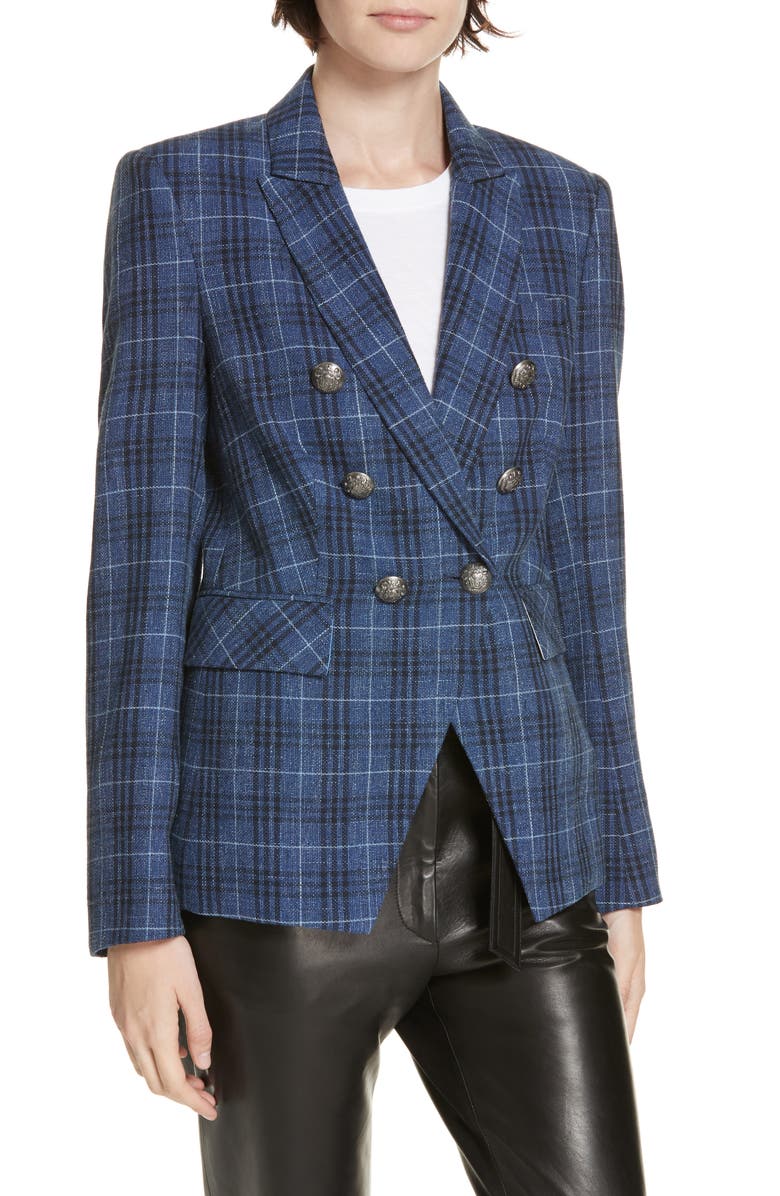 Veronica Beard Miller Wool Blend Plaid Dickey Jacket, Alternate, color, 