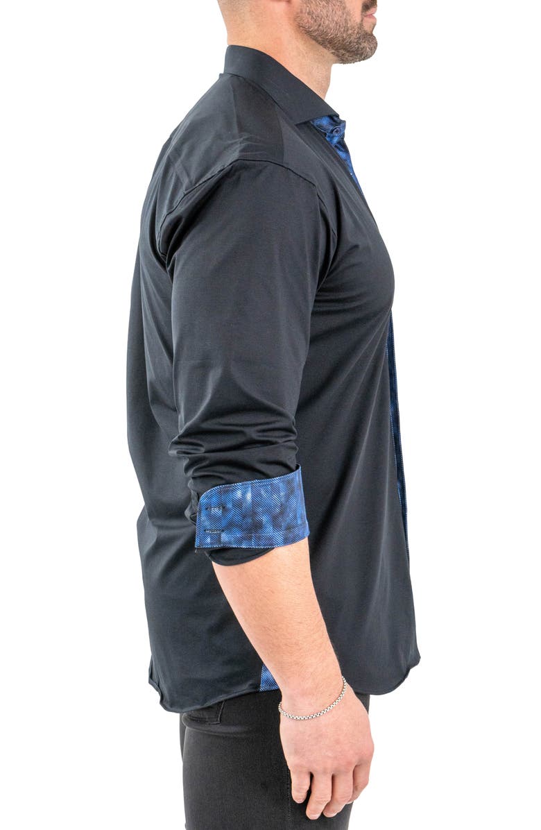 Maceoo Einstein Solid Stretch Cotton Button-Up Shirt, Alternate, color,