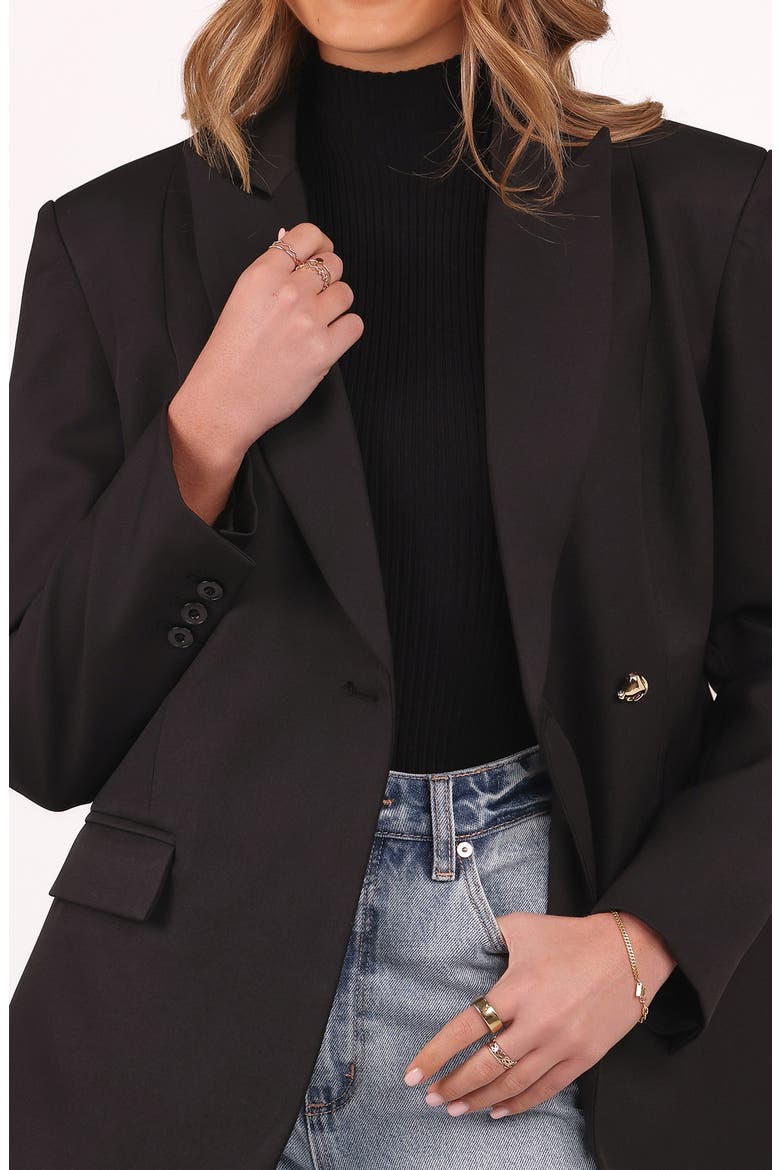 Danity One-Button Blazer, Alternate, color, BLACK