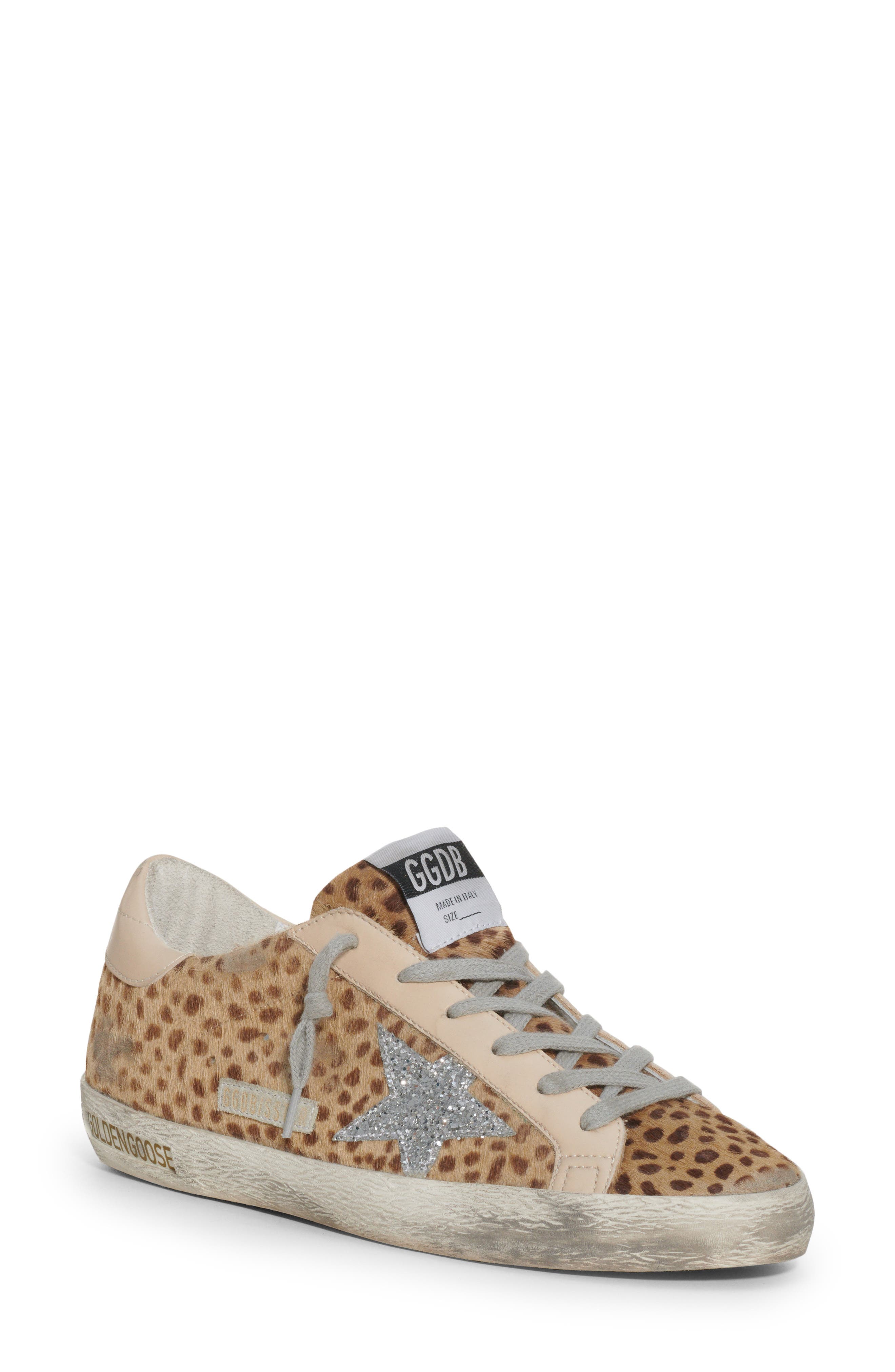 Golden Goose Super-Star Animal Print Genuine Calf Hair Sneaker, Main, color, 