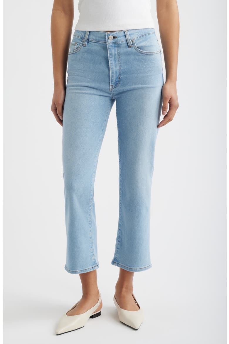 Pixie Le Sleek Straight High Waist Ankle Straight Leg Jeans, Main, color, HUSH