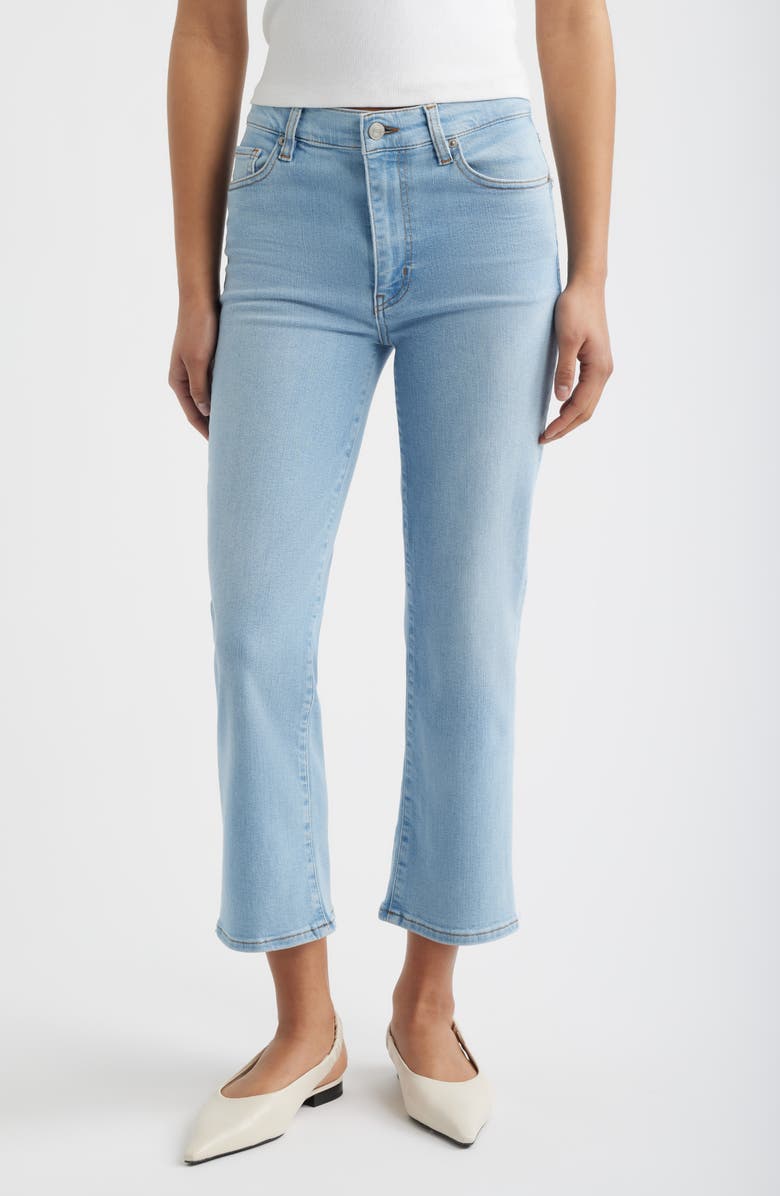 FRAME Pixie Le Sleek Straight High Waist Ankle Straight Leg Jeans, Main, color, Hush